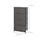 Flash Furniture Black/Gray 4 Drawer Storage Dresser Organizer WX-5L203-X-BK-GR-GG - alternate 9